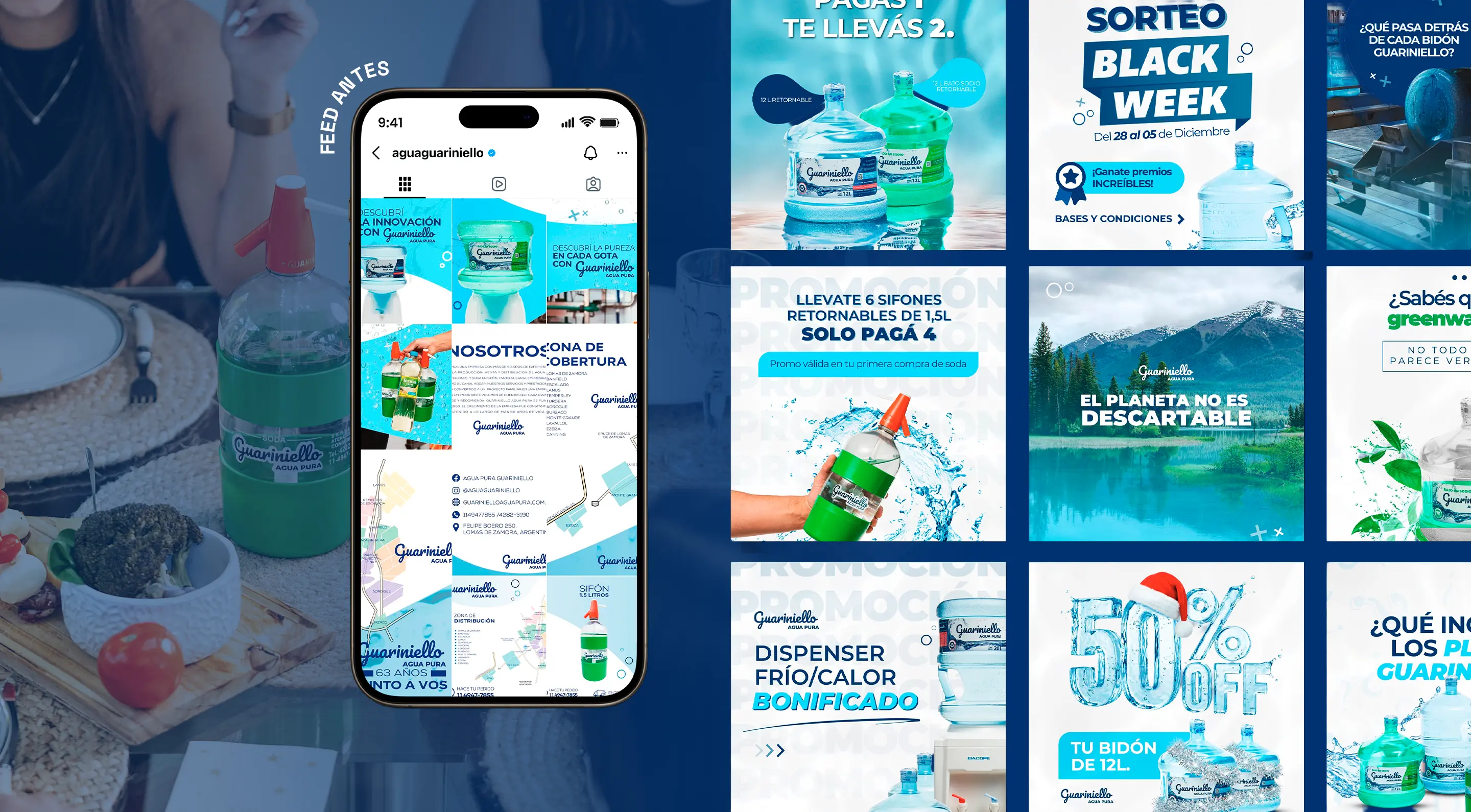 Diseño consistente para el feed de Instagram